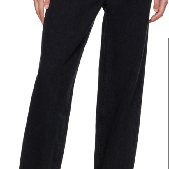 KHAITE Jet Black Wide-Leg Jeans - Picture 2 of 6